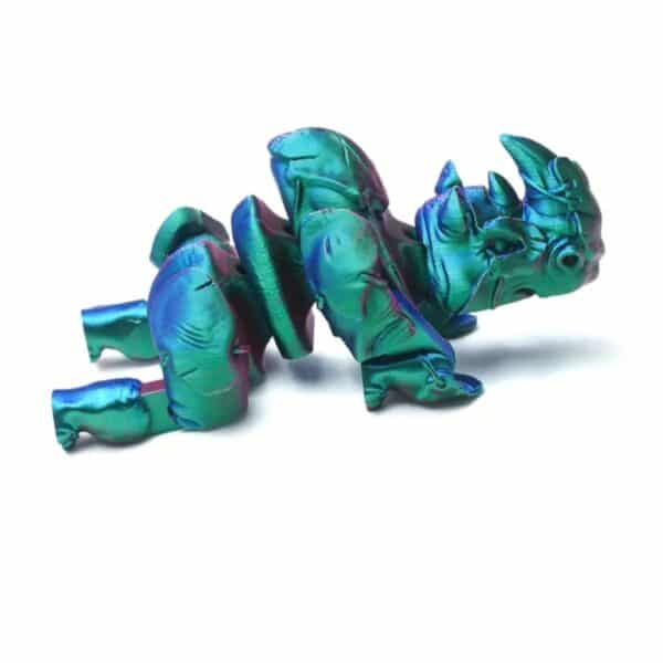 3D Printed Rhino Statue Toy With Movable Joints - Image 4