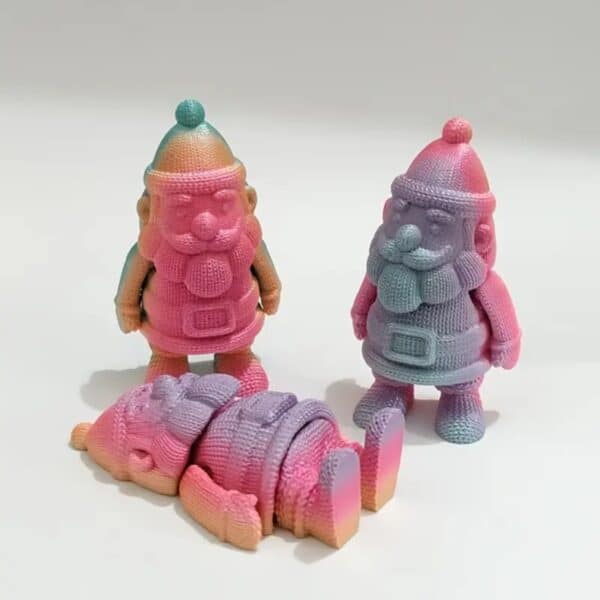 Creative 3D Printed Knitted Santa Claus Model Toy For Kids - Image 4