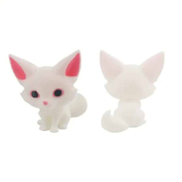 Creative 3D Printed White Fox Statue Toy For Kids - Image 2