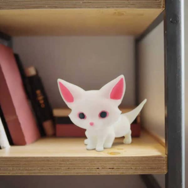 Creative 3D Printed White Fox Statue Toy For Kids - Image 5