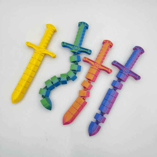3D Printed Sword Joint Movable Toy Gift for Kids - Image 5