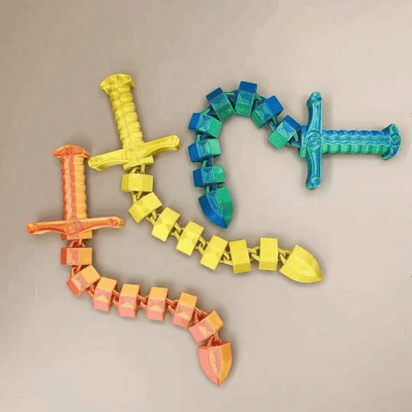 3D Printed Sword Joint Movable Toy Gift for Kids - Image 8