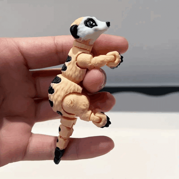 Articulated 3D Printed Cute Meerkat Toy for Children's - Image 6