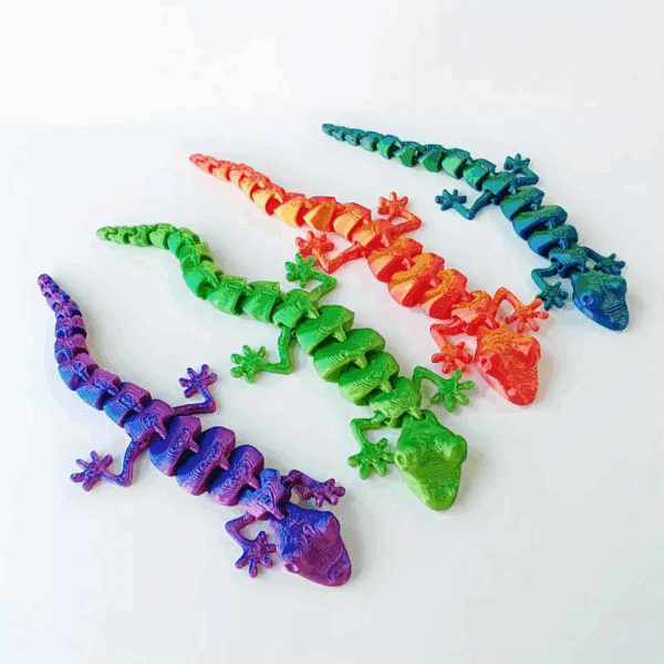 Mini 3D Printed Customized Gecko with Movable Joints - Image 3