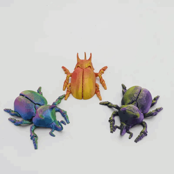 3D Printed Realistic Rhinoceros Beetle Articulated Toy - Image 7