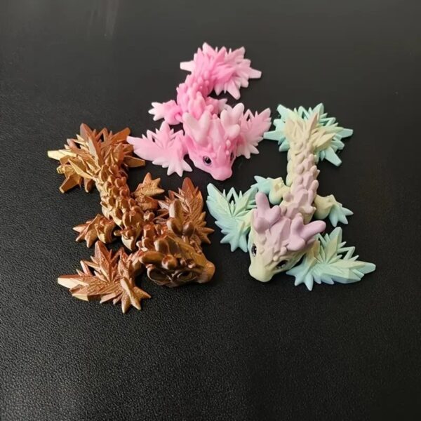 3D Printed Personalized Ice Dragon Toy with Movable Joints - Image 2