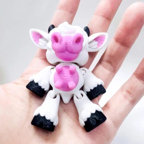 3D Printed Multi Color Cute Cartoon Cow Toy for Children's - Image 2