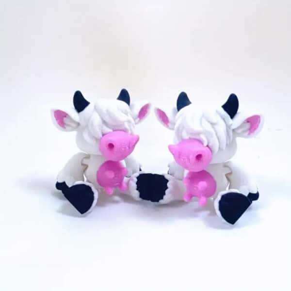 3D Printed Multi Color Cute Cartoon Cow Toy for Children's - Image 3