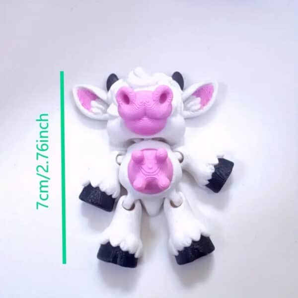 3D Printed Multi Color Cute Cartoon Cow Toy for Children's - Image 4