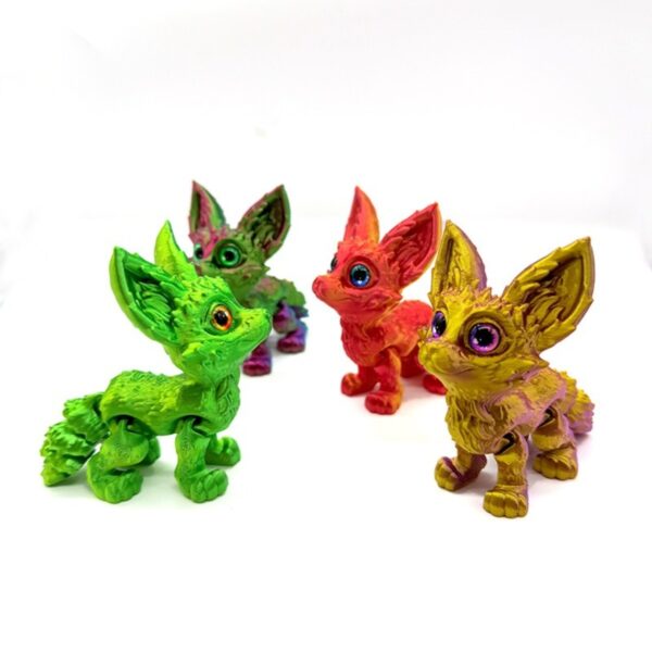 Articulated Personalized Fox 3D Printed Toy for Children - Image 2