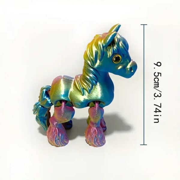3D Printed Vibrant Articulated Horse Toy for Children's - Image 2
