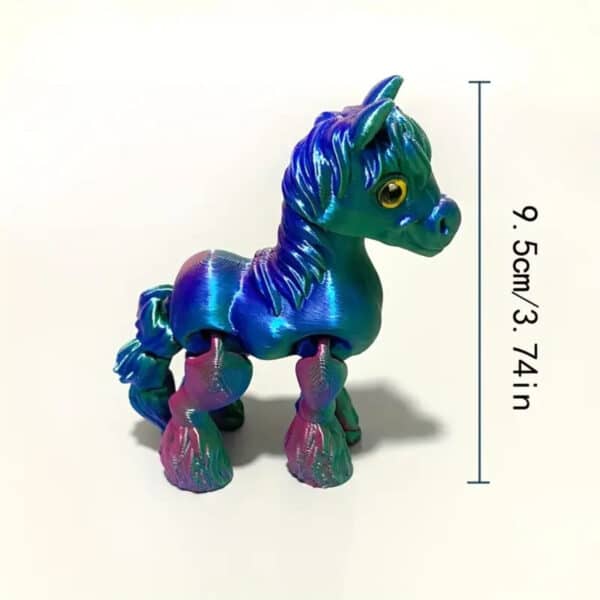3D Printed Vibrant Articulated Horse Toy for Children's - Image 3