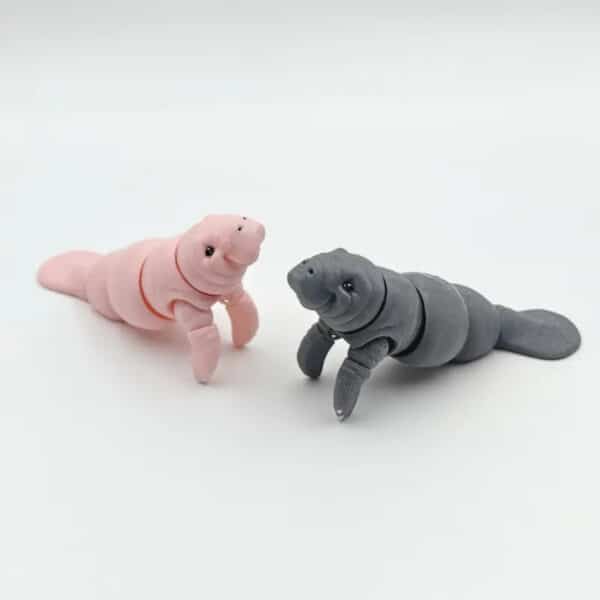 Charming 3D Printed Manatee Statue with Expressive Eyes - Image 4