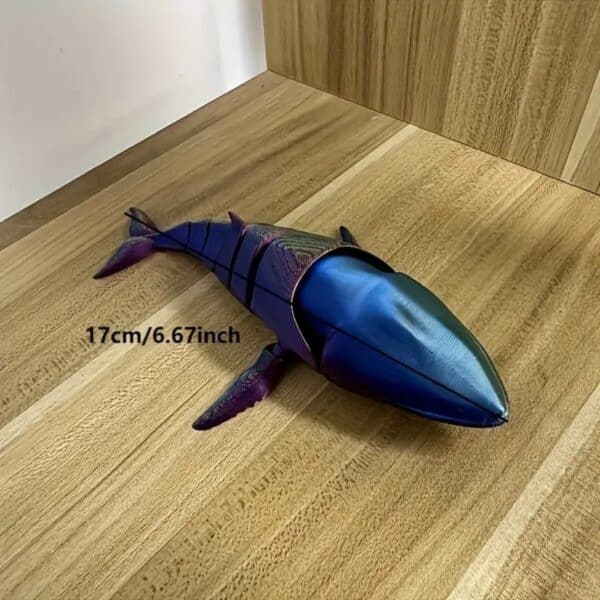 Articulated Customized 3D Printed Orca Toy for Children's - Image 4