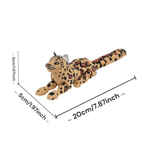Vibrant 3D Printed Snow Leopard Statue Toy for Children's - Image 6