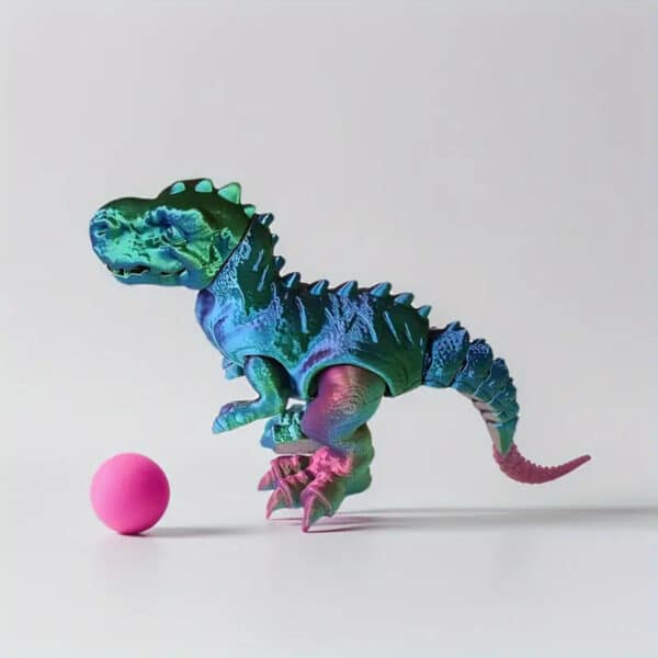 3D Printed T Rex Dinosaur Animal Toy with Movable Joints - Image 4