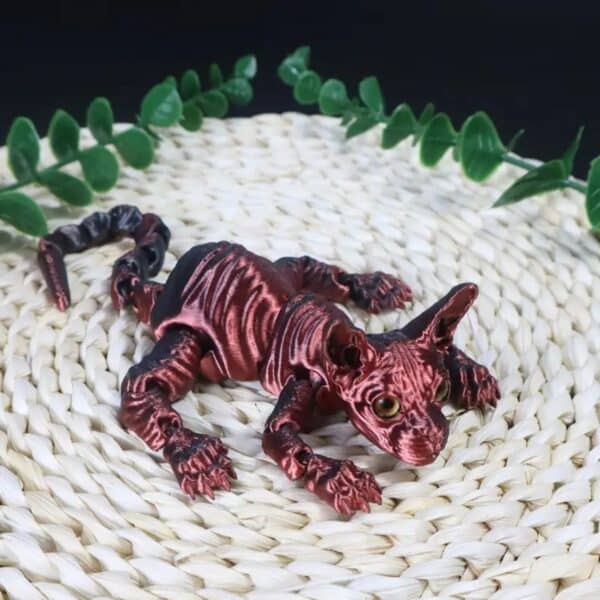 Articulated 3D Printed Cat Statue Toy for Children's - Image 13