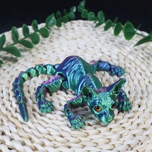 Articulated 3D Printed Cat Statue Toy for Children's - Image 14