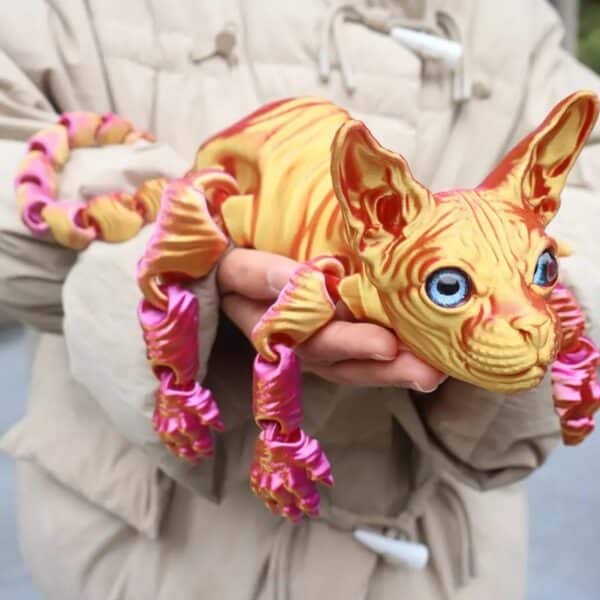 Personalized 3D Printed Unique Movable Cat Toy for Kids - Image 2