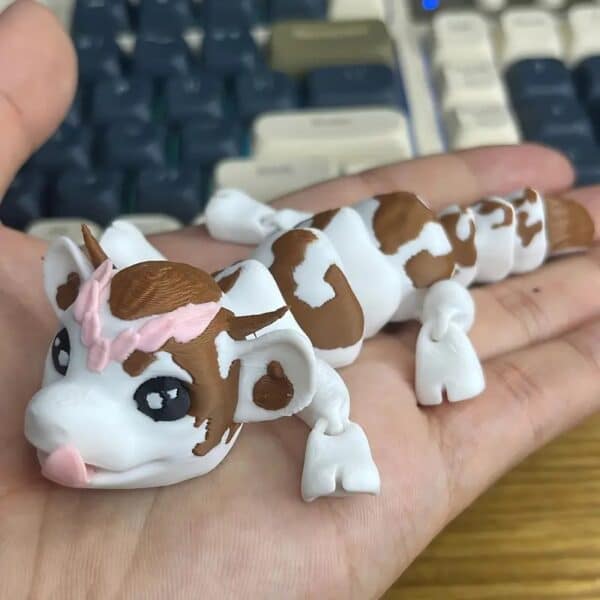 3D Printed Customized Cow with Movable Joints For Kids - Image 2