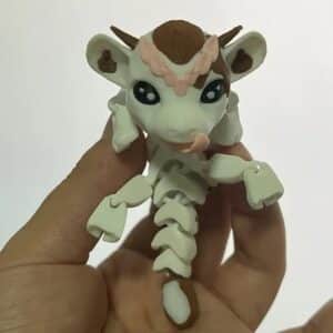 Articulated 3D Printed Cow with Movable Joints For Kids