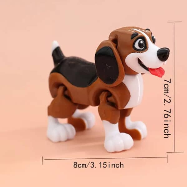 3D Printed Cute Beagle Dog Pet with Articulated Limbs - Image 2