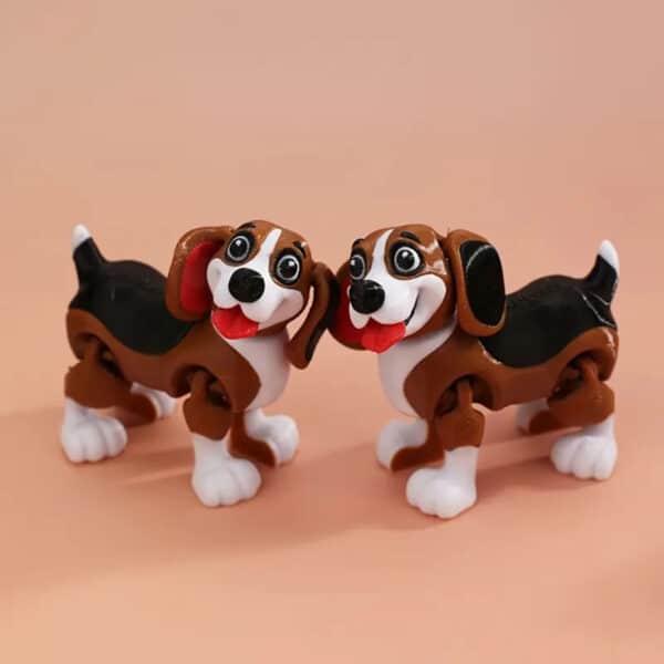 3D Printed Cute Beagle Dog Pet with Articulated Limbs - Image 3
