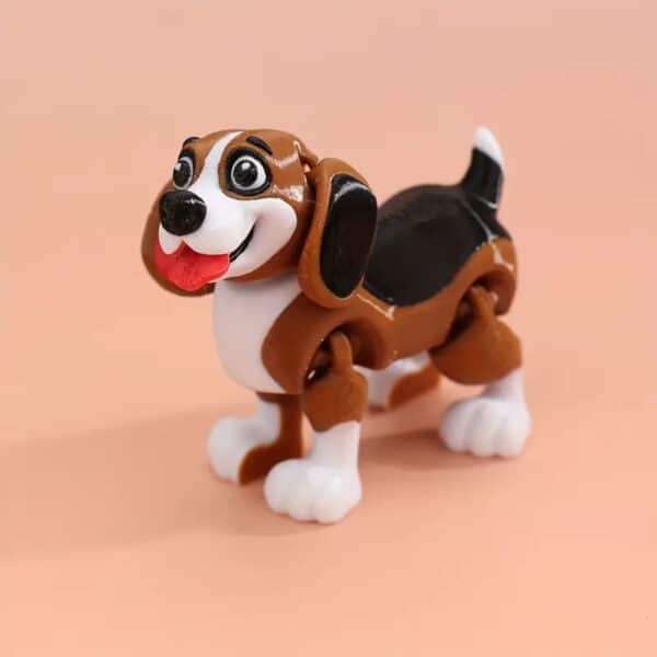 3D Printed Cute Beagle Dog Pet with Articulated Limbs - Image 4