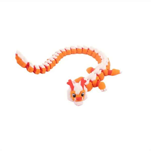 3D Printed Customized Articulated Mustache Dragon Toy - Image 2