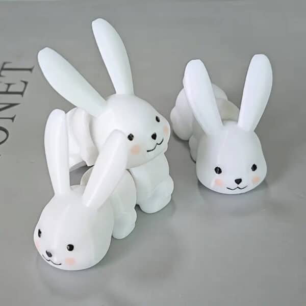 Articulated 3D Printed Cute Rabbit Toy for Children's - Image 2