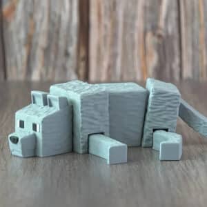 Cube Wolf Statue