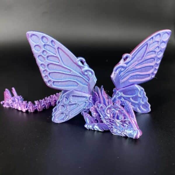 Customizable 3D Printed Butterfly Dragon with Movable Joints - Image 6