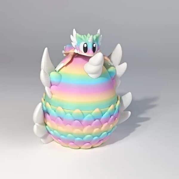 3D Printed Celestial Dragon Egg Statue Set Toy for Kids - Image 5