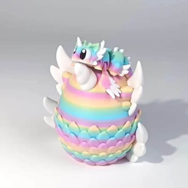 3D Printed Celestial Dragon Egg Statue Set Toy for Kids - Image 6