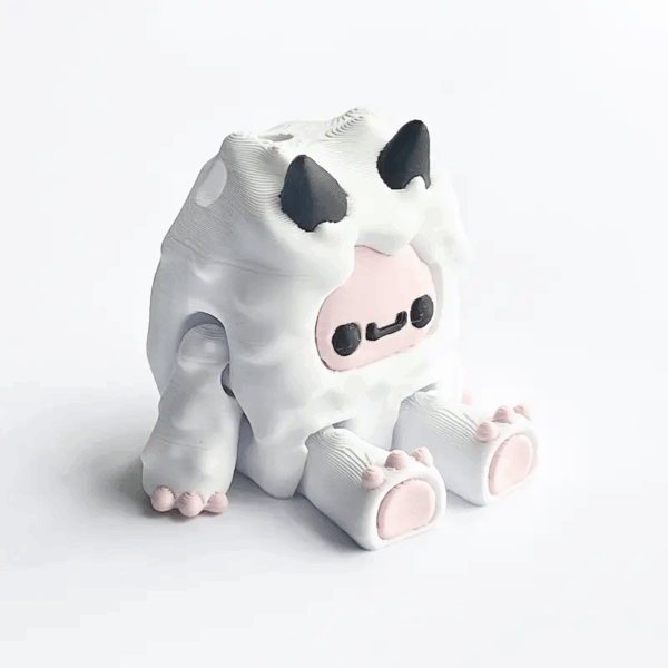 Articulated 3D Printed Christmas Yeti Statues Toy for Kids - Image 5
