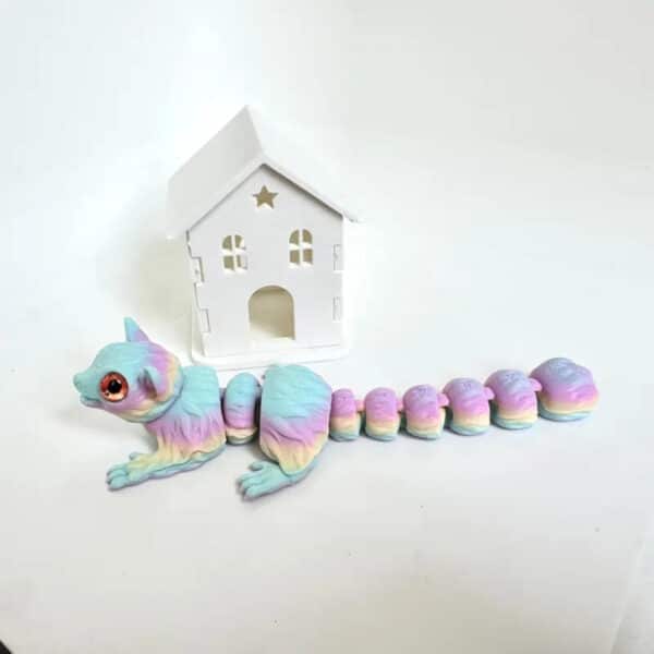 Vibrant 3D Printed Rainbow Colorful Squirrel Kids Toy - Image 2