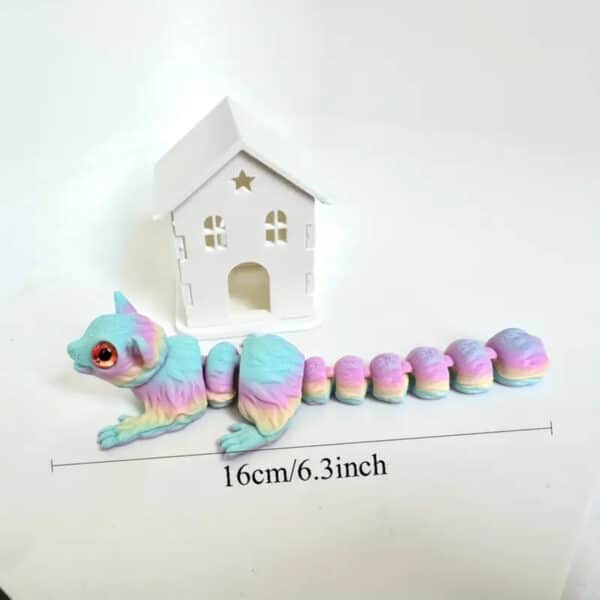 Vibrant 3D Printed Rainbow Colorful Squirrel Kids Toy - Image 3