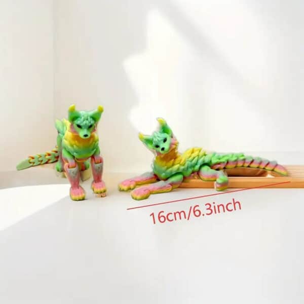 3D Printed Articulated Dragon Cat Toy for Children - Image 3
