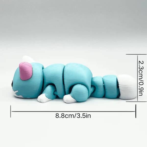3D Printed Cute Cat Toy with Movable Joints for Children - Image 3