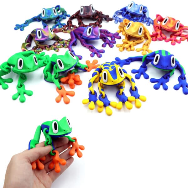 3D Printed Engaging Frog Toy with Movable Rotating Joints - Image 3