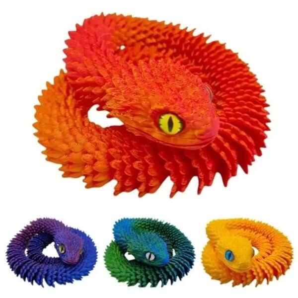 Flexible Articulated Snake 3D Printed Creative Toy for Kids - Image 5