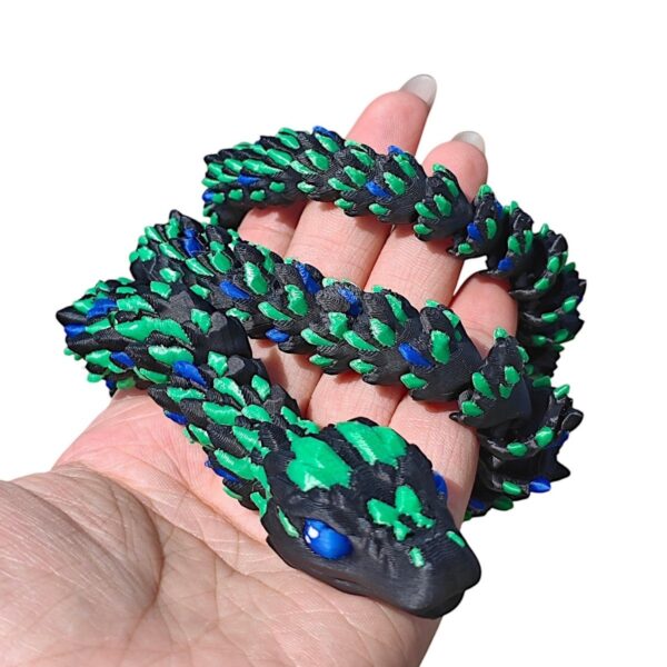 Articulated 3D Printed Artificial Viper Toy for Kids - Image 2