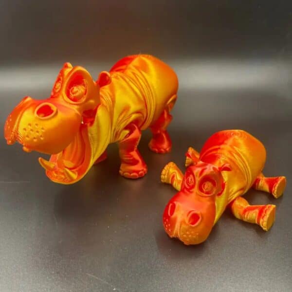 Custom Articulated 3D Printed Hippopotamus Toy for Kids - Image 3