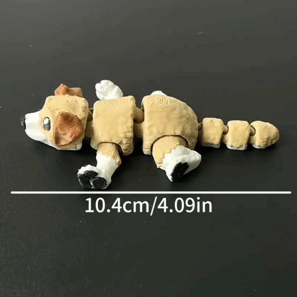 Flexible 3D Printed Smiling Puppy Toy for Children's - Image 2
