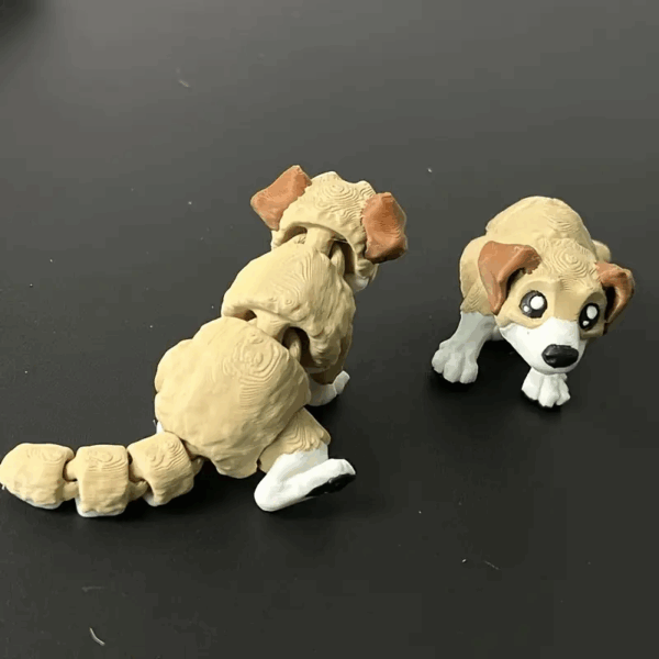 Flexible 3D Printed Smiling Puppy Toy for Children's - Image 3