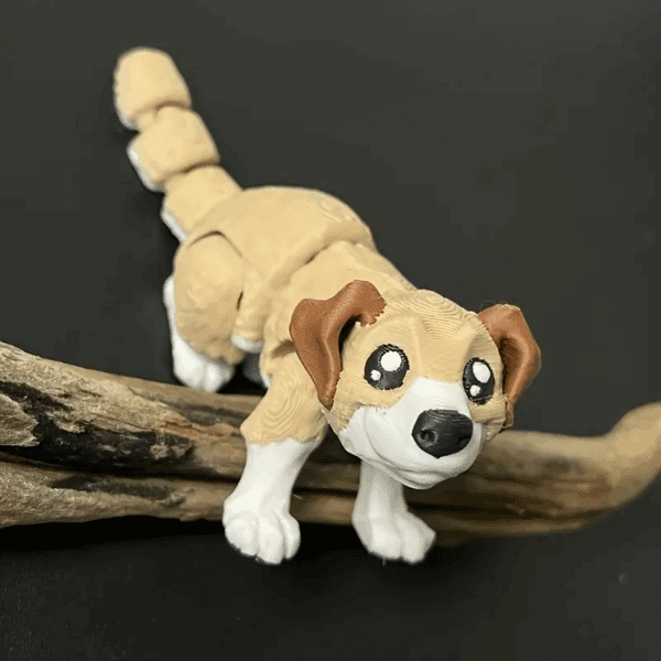 Flexible 3D Printed Smiling Puppy Toy for Children's - Image 4
