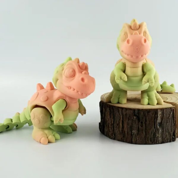 Custom 3D Printed Little Fat Dinosaur Toy for Children's - Image 2