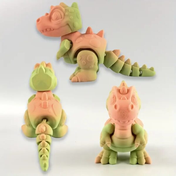 Custom 3D Printed Little Fat Dinosaur Toy for Children's - Image 3