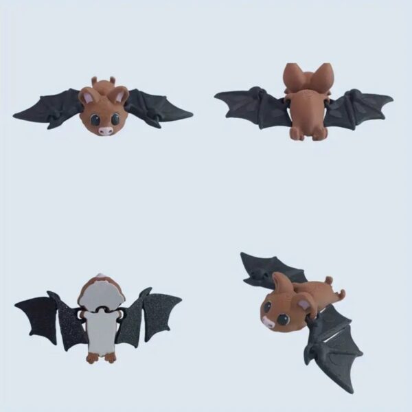 Customizable 3D Printed Articulated Bat Toy for Children's - Image 2
