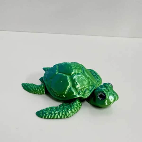 3D Printed Articulated Sea Turtle Toy with Lifelike Eyes - Image 7
